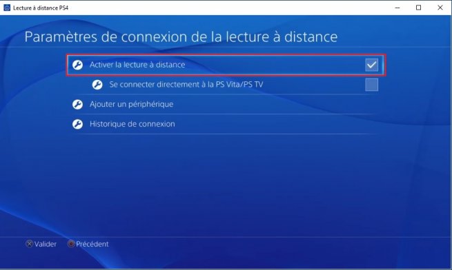 Configuration-PlayStation-lecture-distance